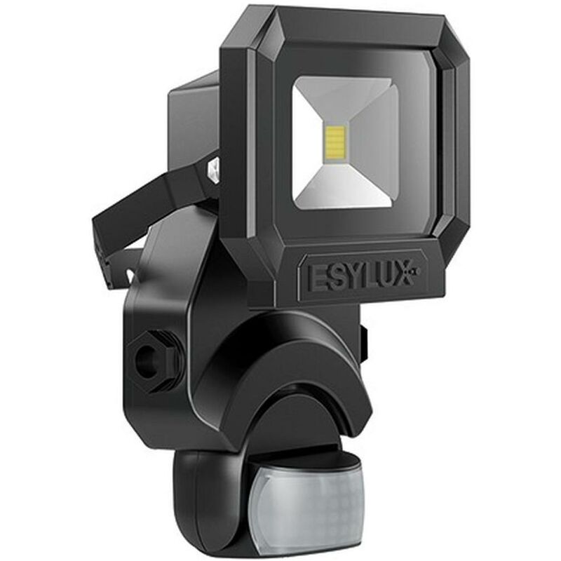 Esylux LED-Strahler 10W OFL/AFL SUN 3000K 800lm 1LED IP65 sw mt Konv breitstrahlend