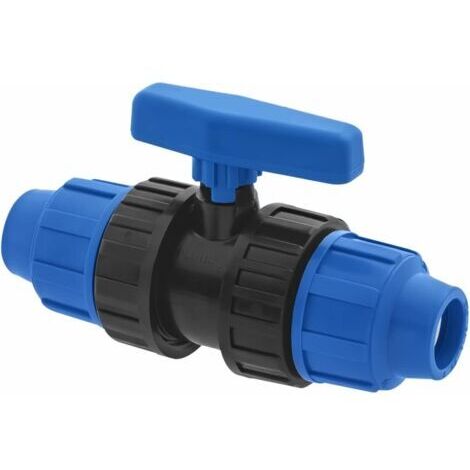 et à boisseau sphérique pour raccords de tuyau d’eau 25 mm – Vanne a compression PN16 – et à bille compatible avec tuyaux en polyéthylène PE80 et PE100 - 1 pièce
