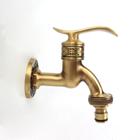 et mural rétro en laiton pour machine à laver, serpillière pour piscine, jardin