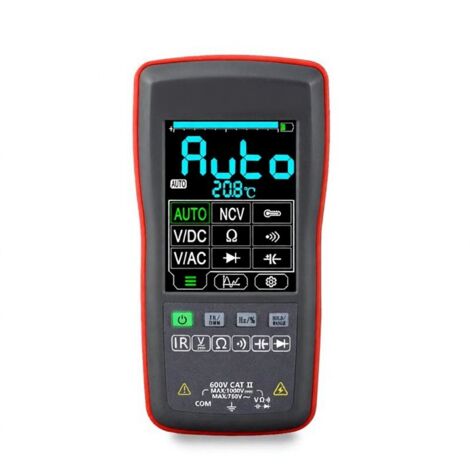 ET13S Multimètre caméra thermique 2 en 1, résolution IR 192 x 192, 10 000 points, écran tactile 2,8 pouces, mesure de température de -20 °C à 550 °C, caméra IR avec autotest, suivi des points chauds, 