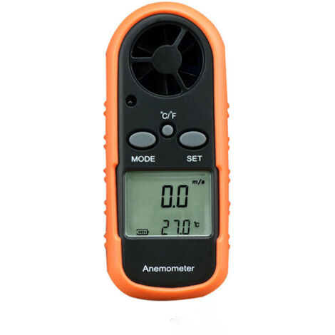 ET816 Anemometer - Misst Windstärke, Geschwindigkeit und Temperatur - Tragbares digitales Multivariablen-Anemometer