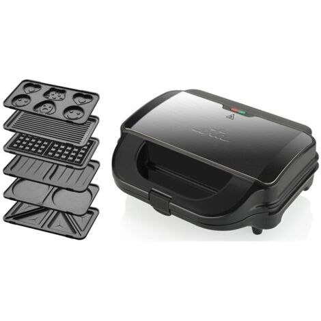 ETA Sorento Plus 5151 90000 - Appareil à sandwichs/gaufres, paninis, crêpes, cookies, grill, noir - AquaForge