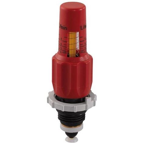 Uponor Vario Flowmeter – Schauglas Rot – Durchflussbereich 0-4 l/min – eco Variante – Präzise Durchflussmessung für mechanische Systeme