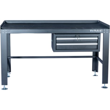 Etabli Atelier - Table avec Deux Tiroirs et Tapis Nitrile - BPAC