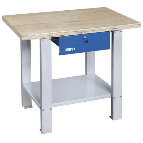 Etabli avec plateau en bois et tiroir 1000 mm