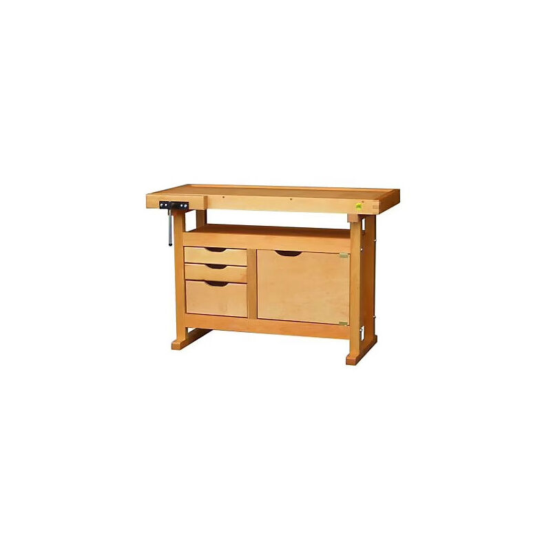 Outifrance - Etabli en bois 3 tiroirs 1 porte 1,50x0,50x0,82m