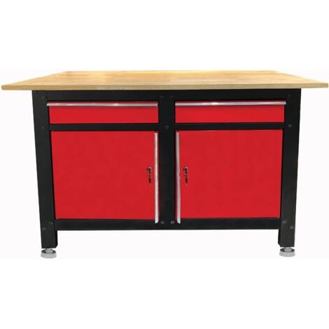 Etabli D'atelier Plateau Bois Avec Double Porte DEFPRO