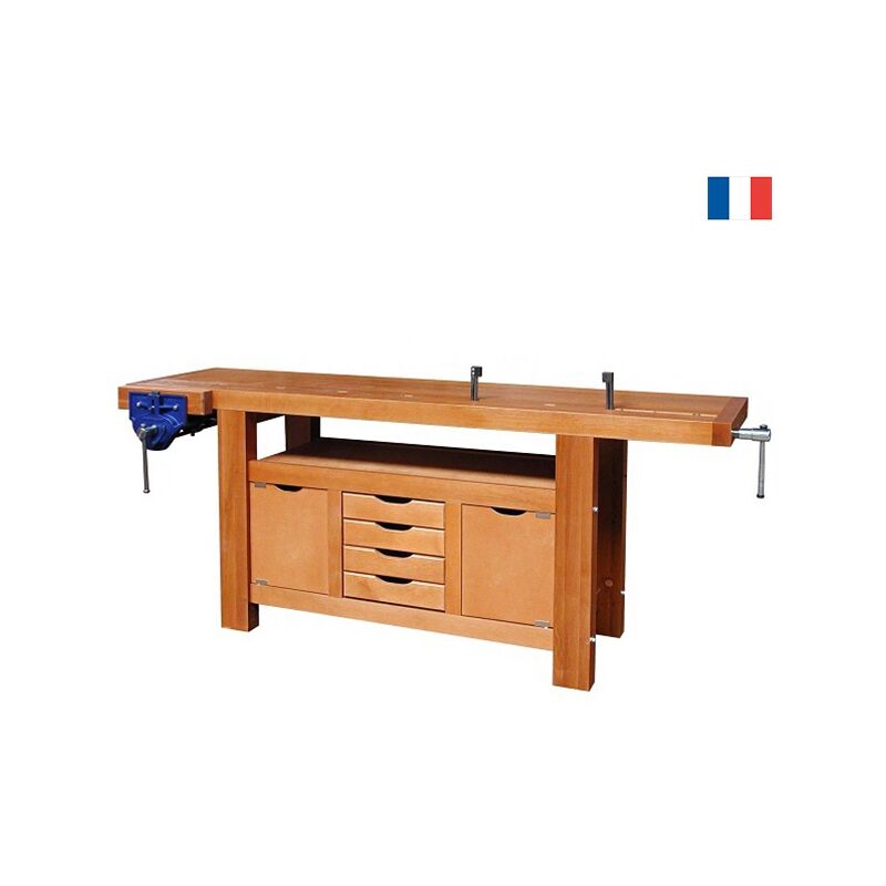 Outifrance - Etabli bois de menuisier professionnel longueur 2 m à caisson + Presses