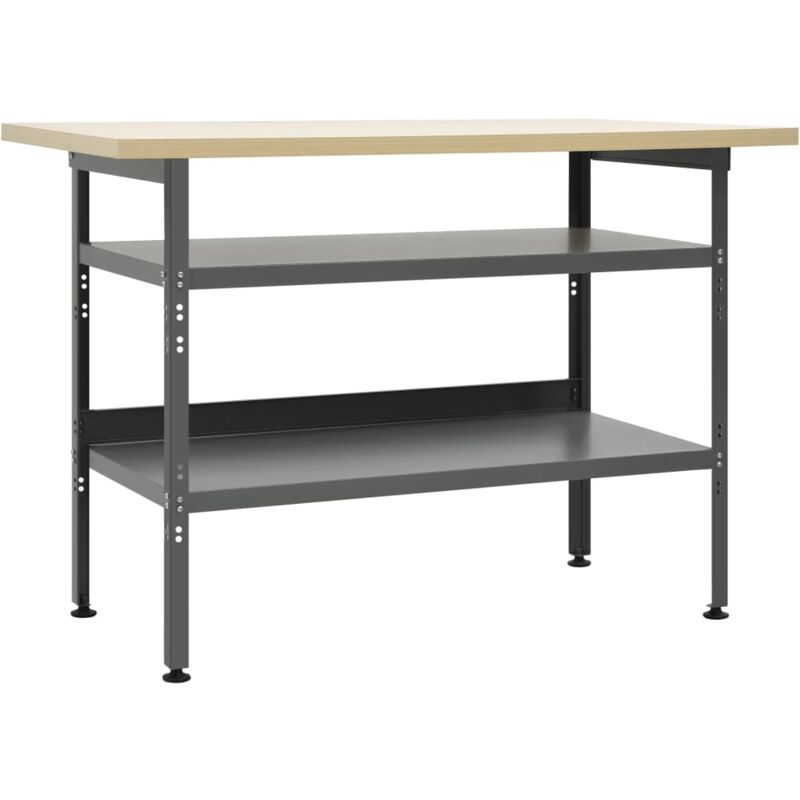 Vidaxl - tabli Gris 120x60x85 cm Acier Gris