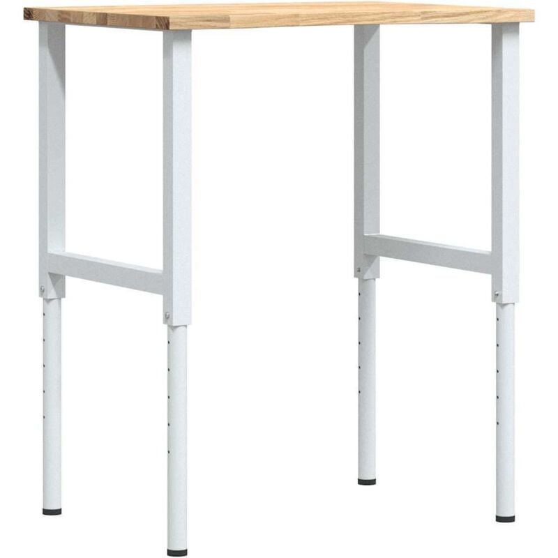 Vidaxl - tabli 80x60x(71,5-98) cm bois de chêne massif