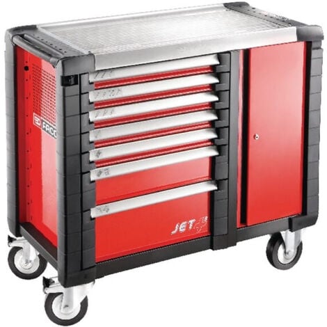 Etabli mobile JETM3 Rouge FACOM 7 tiroirs - JET.T7GM3PF