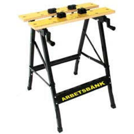 Établi modulable pliant en acier peint – Largeur 60 cm – Plateau MDF 560x100 mm – Capacité 100 kg pour chantiers humides – Alte