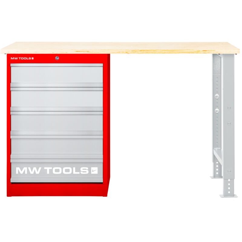 Mw Tools - tabli modulaire Multiplex avec armoire à tiroirs 5T 1500 mm MOD15LP5