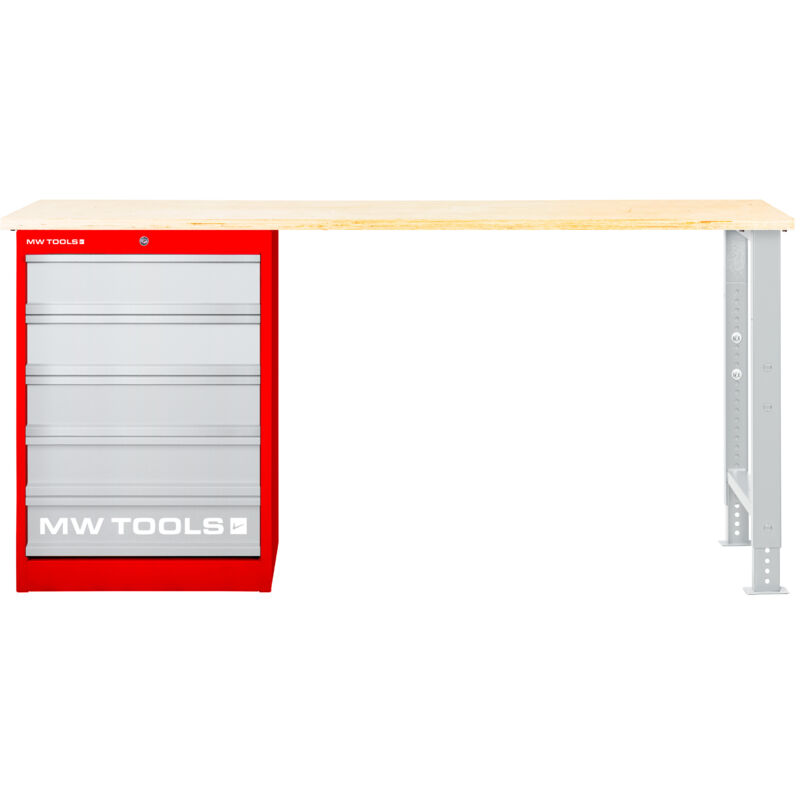 Mw Tools - tabli modulaire Multiplex avec armoire à tiroirs 5T 2000 mm MOD20LP5