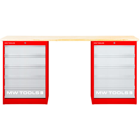 Établi modulaire Multiplex avec 2 armoires à tiroirs 5T 2000 mm MW Tools MOD20L55