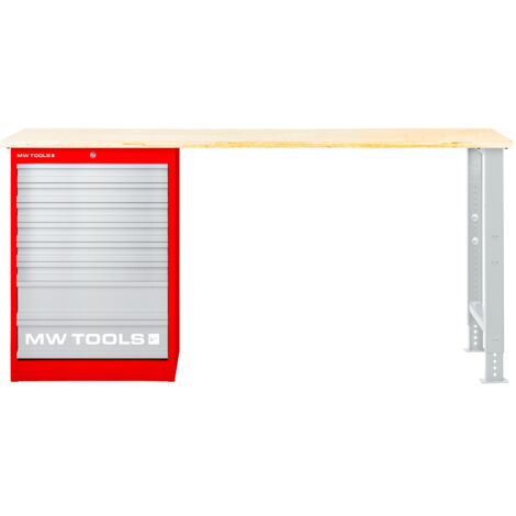 Établi modulaire Multiplex avec armoire à tiroir 8T 2000 mm MW Tools MOD20LP8