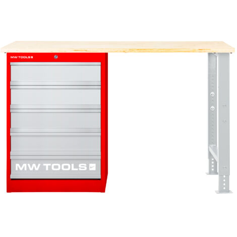 Établi modulaire Multiplex avec armoire à tiroirs 5T 1500 mm MW Tools MOD15LP5