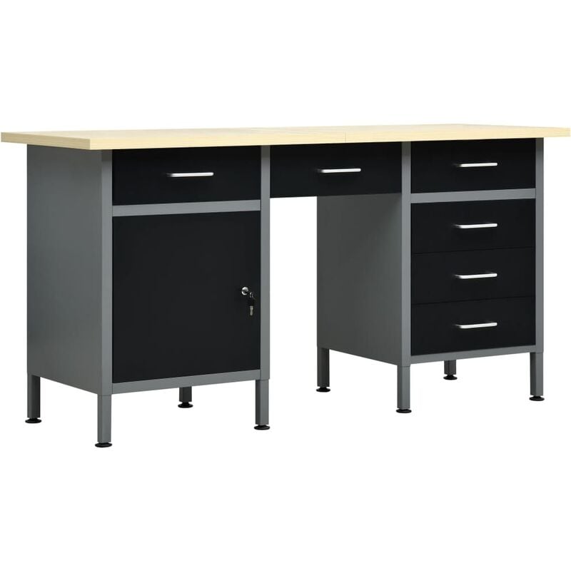 etabli Noir 160x60x85 cm Acier