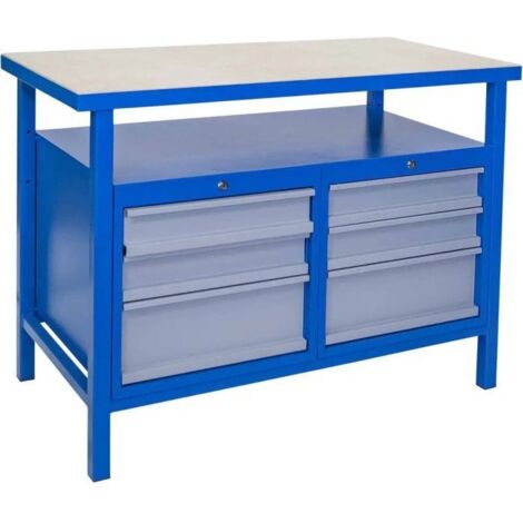 Etabli P 1200 SS - 120 x 60 cm - 6 tiroirs