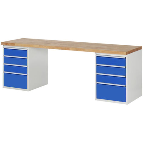 Établi Rau modèle 7510 avec 8 tiroirs l x p x h 2500x900x840mm