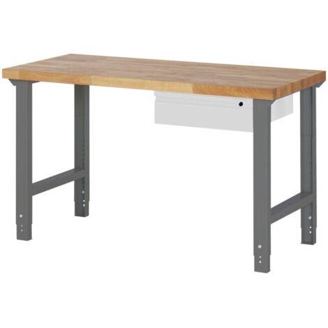 Etabli réglable en hauteur STIER Premium avec 1 tiroir, lxPxH 1 500x700x790-1 140 mm