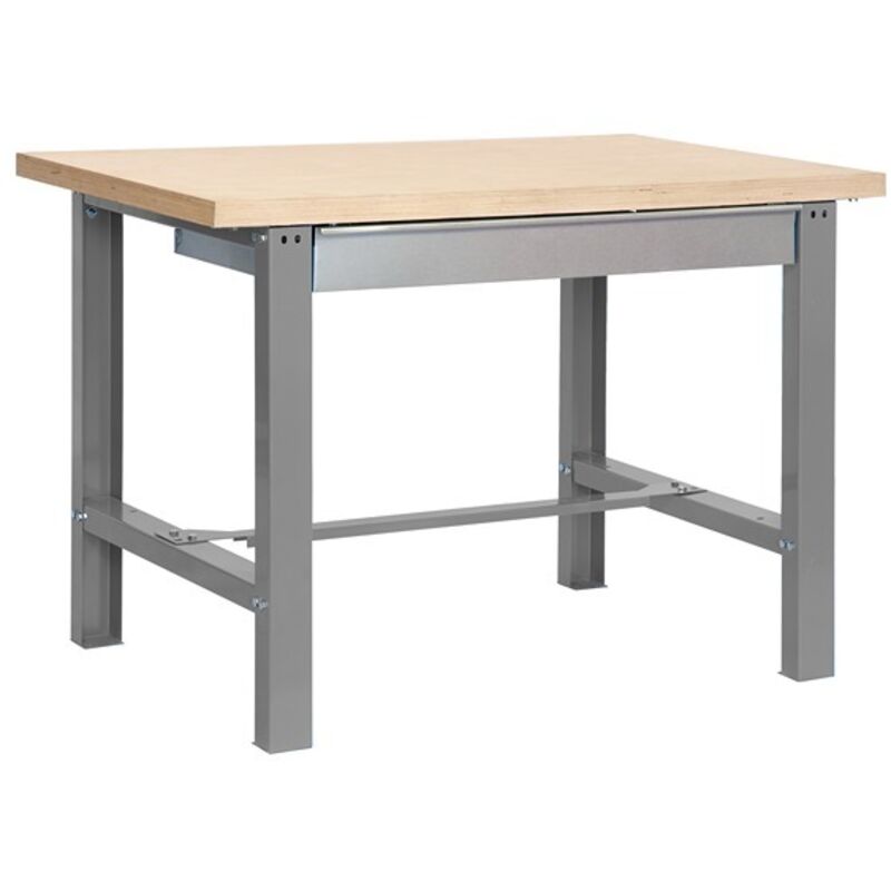 Simon Rack Etabli d'Atelier avec Tiroir à Glissières Télescopiques, Capacité de Charge 600 kg, 865x1500x750 mm, Bois 35 mm, Table de Travail Simon Rack Etabli d'Atelier avec Tiroir à Glissières Télescopiques, Capacité de Charge 600 kg, 865x1500x750 mm, Bois 35 mm, Table de Travail