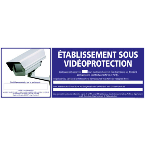 ETABLISSEMENT SOUS VIDEO-PROTECTION (G1075) - Adhésif - 210 x 75 mm