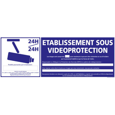 ETABLISSEMENT SOUS VIDEO-PROTECTION (G1078) - Adhésif - 210 x 75 mm