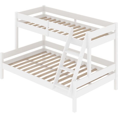Etagenbett Everest, Weiß, 140x200 / 90x200 cm, Vitalispa