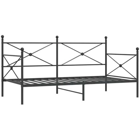 Etagenbett ohne Matratze Schwarz 107x203 cm Stahl vidaXL
