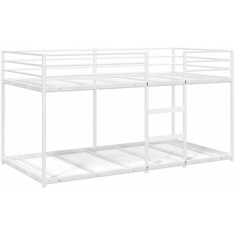 Etagenbett ohne Matratze Weiß 90x190 cm Stahl vidaXL