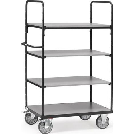 Etagenwagen L1169xB609xH1800mm Gesamt-Trgf.600kg 4 Etagen Stirnwand offen FETRA