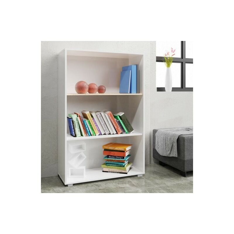 Le Poisson Qui Jardine - tagère 115 cm de haut Colonne bibliothèque Couleur blanche - Blanc