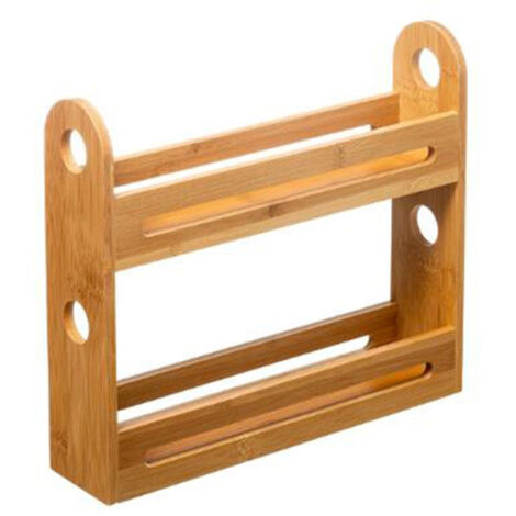 Étagère 2 Niveaux "Bambou" 30cm Naturel
