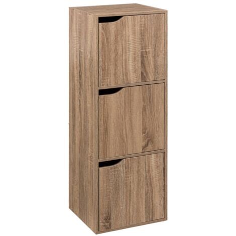 5FIVE SIMPLY SMART Étagère 3 cases avec portes mix n modul effet chêne naturel - 5five