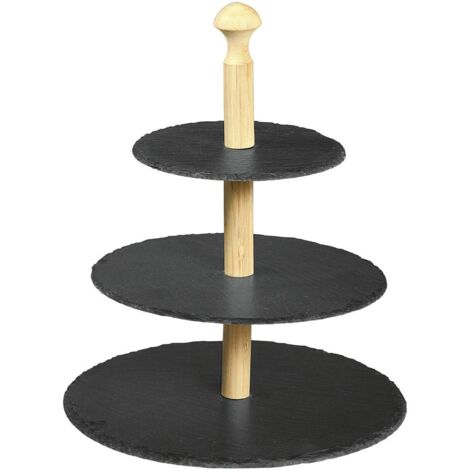 Etagere, 3 Ebenen, Schiefer, Kesper