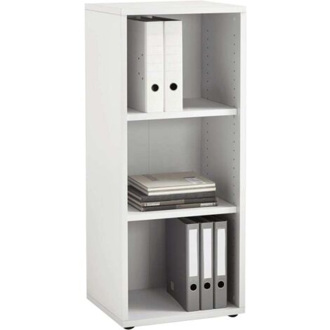 Etagère 3 niches 47x40x112,5 cm blanc brillant - TAUNIO
