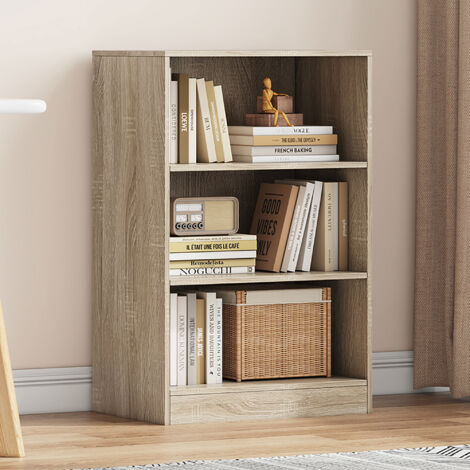 Etagère 3 niches 55x36x84 cm décor chêne - COMY
