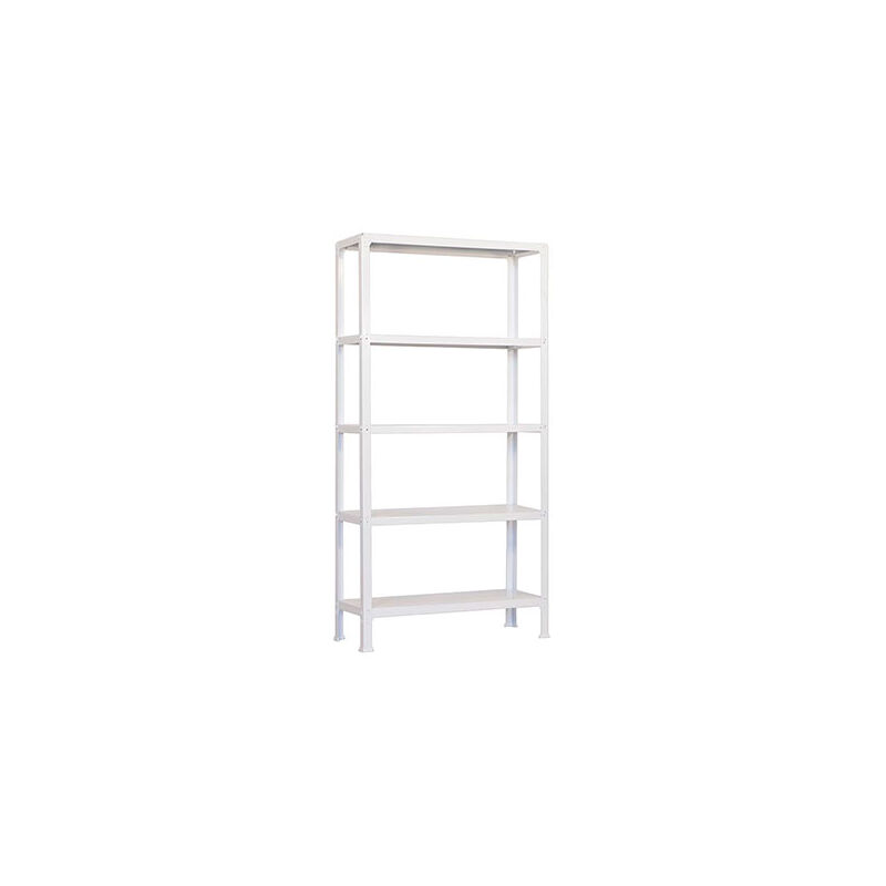 Tagère métallique Simon Rack sans vis couleur blanche 5 étagères 1800x800x300 mm Fabriquée en Espagne
