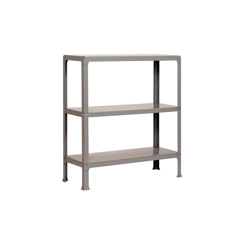 Tagère métallique Simon Rack sans vis couleur grise 3 étagères 900x1000x300 mm Fabriquée en Espagne