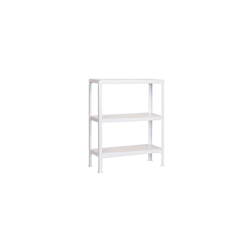 Tagère métallique Simon Rack sans vis couleur blanche 3 étagères 900x1000x300 mm Fabriquée en Espagne