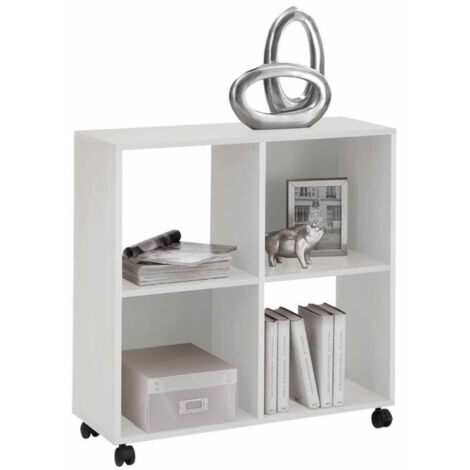 Étagère 4 Cases Design "Timpa" 78cm Blanc