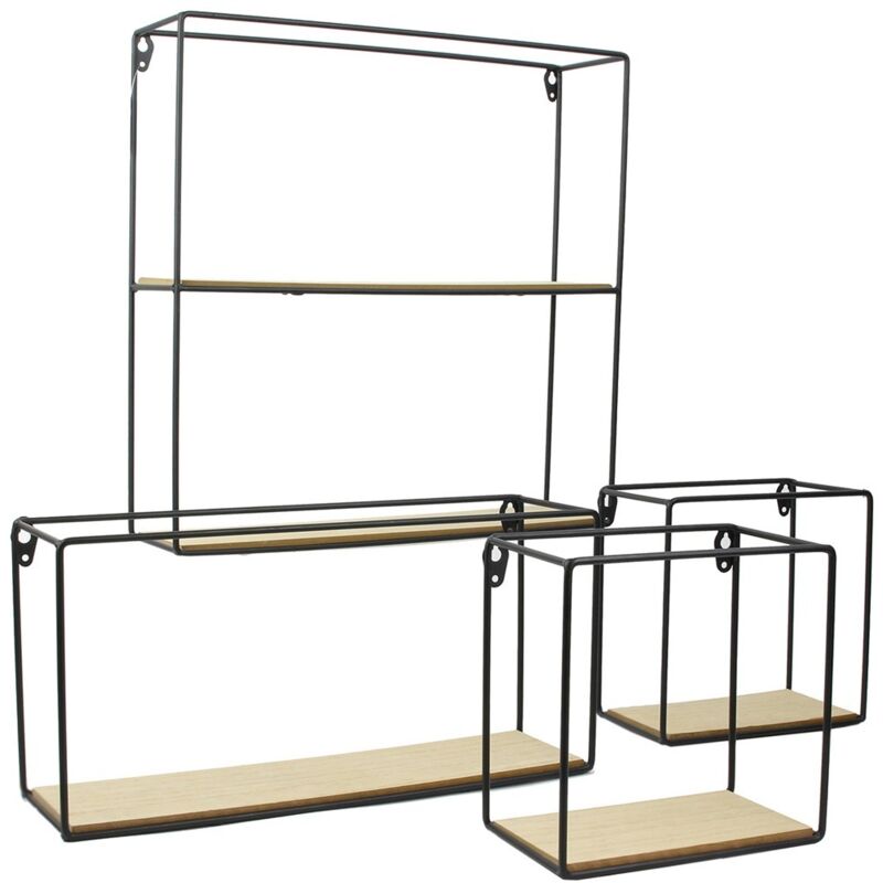 The Home Deco Factory - Etagère 4 éléments en bois et métal Factory