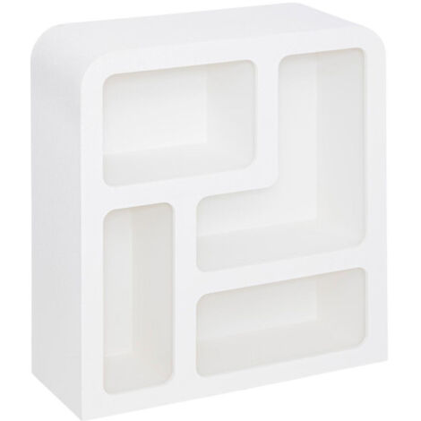 Étagère 4 Niches Design "Soleya" 85cm Blanc