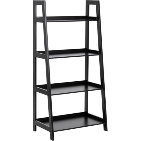 Etagère 4 niveaux 63x40x130 cm décor noir - SOLI