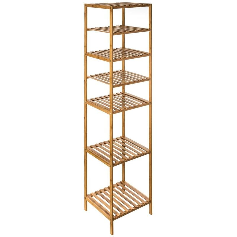 Five - tagère colonne 6 niveaux mix n modul bambou - 5