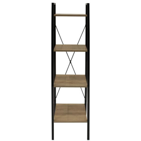 Étagère 4 Niveaux "Bois & Métal" 148cm Naturel