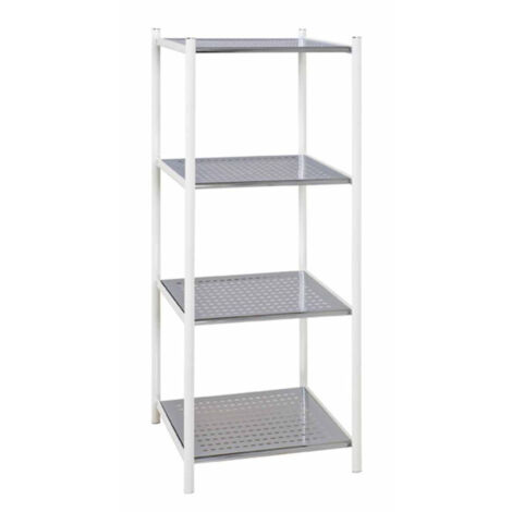 Étagère 4 Niveaux Design "Ethan" 103cm Argent