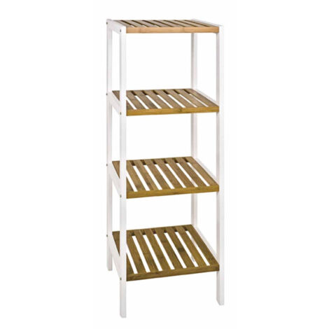 Étagère 4 Niveaux en Bambou "Stacy" 112cm Naturel