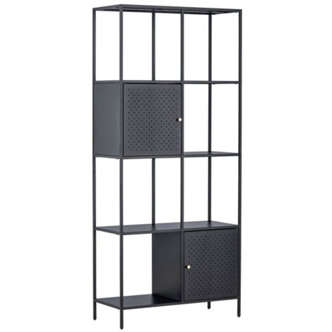Étagère 4 Niveaux en Métal "Porto Seguro" 180cm Noir